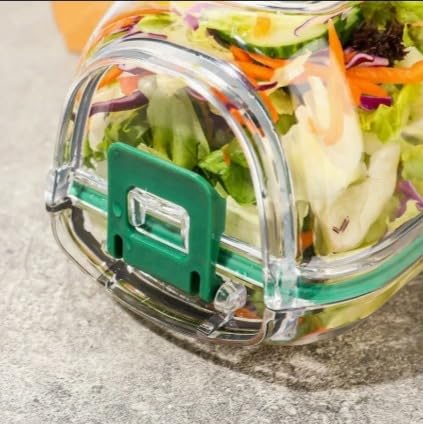 Salad Pod 34oz, Portable Salad Container with Leakproof Dressing Cup, Side Opening & Premium Stainless Steel Cutlery, BPA-Free Meal Prep Lunch Box for Office, Gym & Travel