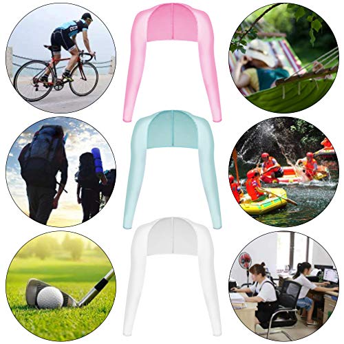 Yookat 4 Pieces Cooling Shawl Golf Cooling Shawl Arm Sleeve Sun Protection Golf Shrug for Women Men Outdoor Sports - color: Black, White, Pink, Blue