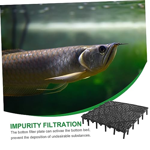 20Pcs PVC Bottom Plate for Fish Tank Black Clapboard Aquarium Divider with Excellent Water Permeability and Easy Installation