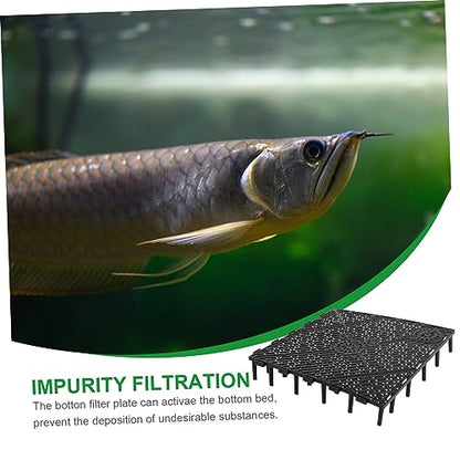 20Pcs PVC Bottom Plate for Fish Tank Black Clapboard Aquarium Divider with Excellent Water Permeability and Easy Installation