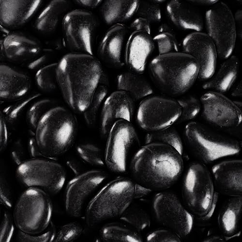 10lb Black River Rock, Suitable for Aquarium Gravel, vase Decorative Stone, Plant Rock, Rock for houseplants