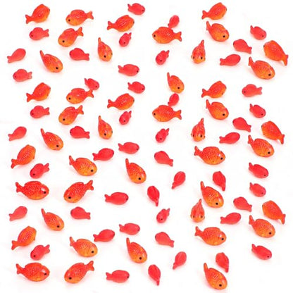 40pcs Plastic Fish Little Mini Fish Bulk Realistic Fake Fishes Party Favors | Miniature Small Fake Fishes Figurines Aquarium Decorations for Under Sea Mermaid Pool Vase Fillers Crafts