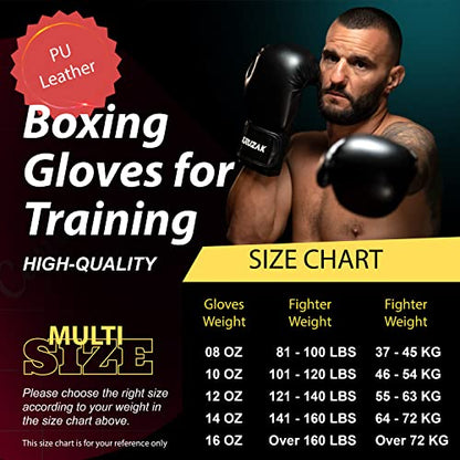 Kruzak Boxing Gloves for Men & Women, Sparring & Kickboxing Gloves, Muay Thai & MMA Gloves, 8-16 oz - color: Blue, size: 8 oz