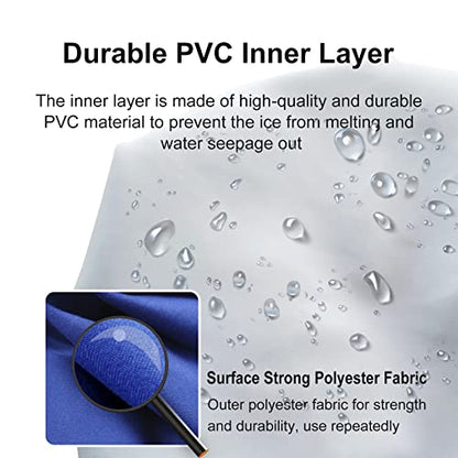 Ice Bag, Ice Packs for Injuries Reusable 9", Hot Water Bag for Pain Relief, Hot & Cold Therapy, Headaches, Blue Ice Pack Dark Blue Ice Bags 2 Pack - size: 9", style: Blue (2 Pack)