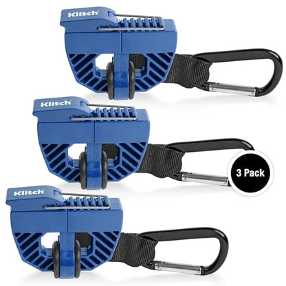 Footwear Clip, Shoe Bag, Hang Extra Shoes Cleats Boots or Gear on Your Bag. - color: 3-Pack Blue
