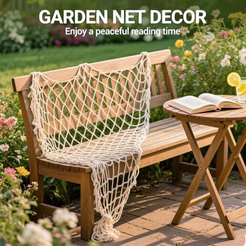 14 Pack 80 x 40 in Natural Cotton Fishnet Decoration Wall Hanging Fishing Net Decor Underwater, Mermaid, Pirate, Hawaiian, Nautical Ocean Theme Beach Bash Party Decorations, Beige
