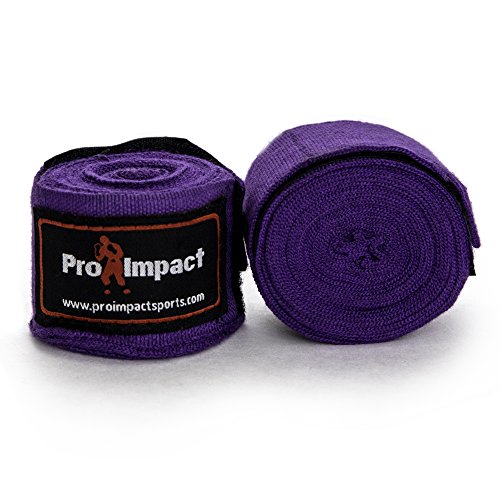 180 Inch Mexican Style Boxing Hand Wraps – Stretchable Wrist & Knuckle Support for MMA, Muay Thai, Kickboxing, Heavy Bag & Combat Training – Men & Women - color: Purple