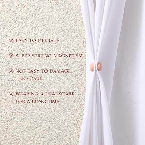 20 Pairs Hijab Magnets for Women, Strong Pinless Magnetic Pins Hijab Accessories, 5 Styles Multi-Functional Brooch Clasp for Scarves Shawl Dress
