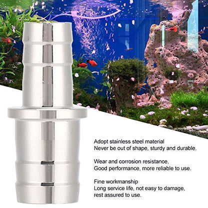 Yosoo 2 Types of Aquarium Stainless Steel Water Pipe Adapter Fittings Joint Connector for Fish Tank 12mm/0.47in to 16mm/0.63in, 16mm/0.63in to 20mm/0.79in Hose Converter