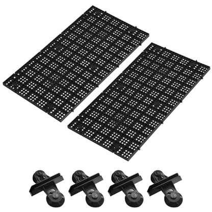 Fish Tank Divider, kingsea 2 pcs Aquarium Dividers with 4 pcs Suction Cups, Tank Aquarium Divide Bottom Isolation Egg Crate, 5.9in x 11.42in, Black - size: S - 2pcs