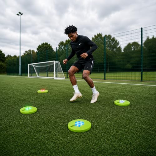 Sports Reaction Agility Lights Training Kit Improves Reaction Time & Agility for Athletes, Physical Therapists & Fitness Trainers Sports. 2 Sets - Applied Pod Base