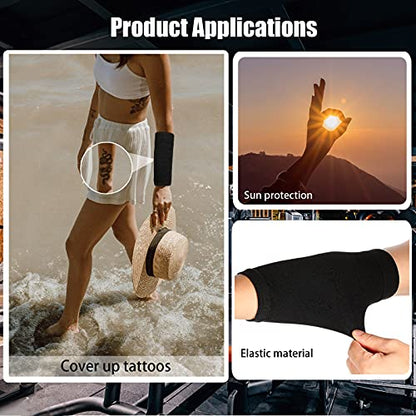 Neer 3 Pairs Forearm Tattoo Cover Up Sleeves Band Compression Sleeve