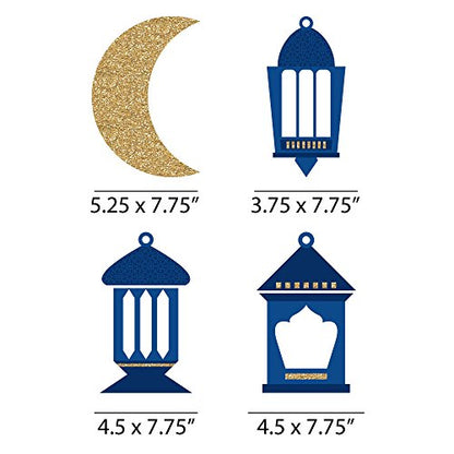 Big Dot of Happiness Ramadan - Lantern Decorations DIY Eid Mubarak Party Essentials - Set of 20