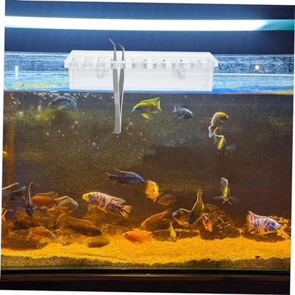 BESPORTBLE Aquarium Tool Holder Grooves for Scissors and Tweezers Wall-Mounted Organizer for Aquatic Plant Cleaning and Maintenance Compact Storage for Fish Tank Accessories
