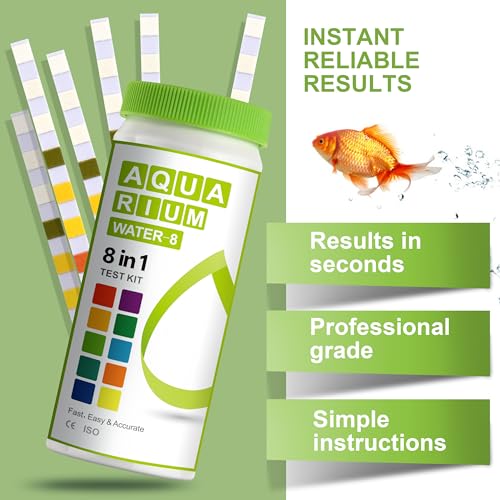 AAwipes 8-in-1 Aquarium Test Kit (150 Strips) for Freshwater & Saltwater - Quick & Accurate Water Testing for Aquariums & Ponds. Tests Free Chlorine, Hardness, pH, Ammonia Nitrogen, etc. (K02-150) - color: 150 Strips