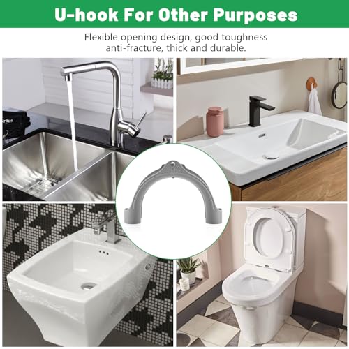U Shape Washer Drain Hose Hook for Washing, Dishwashers, Sink Srain Hoses, U-Bend Hose Holder Hook Compatible with Samsung, GE Washing Machine Drain Hoses