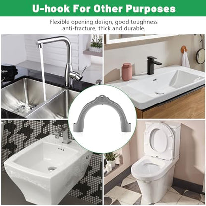 U Shape Washer Drain Hose Hook for Washing, Dishwashers, Sink Srain Hoses, U-Bend Hose Holder Hook Compatible with Samsung, GE Washing Machine Drain Hoses