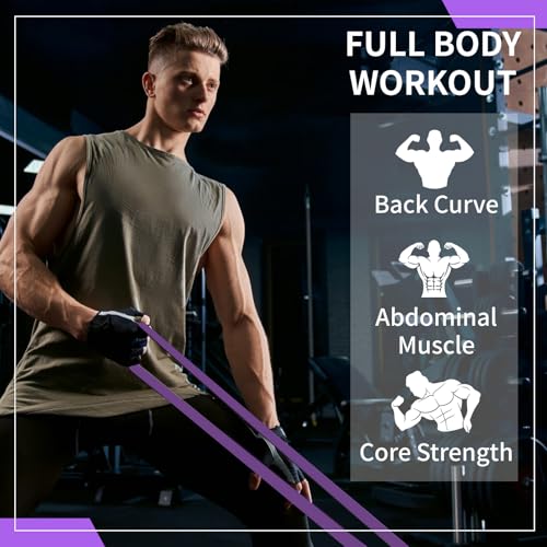 12-Pack Resistance Bands Set - Pull Up Assist, Strength Training & Physical Therapy for Home Gym | Exercise Loop Bands for Men & Women - color: Purple 35-85lbs