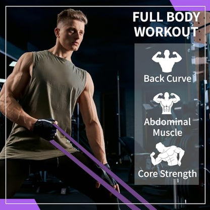 12-Pack Resistance Bands Set - Pull Up Assist, Strength Training & Physical Therapy for Home Gym | Exercise Loop Bands for Men & Women - color: Purple 35-85lbs