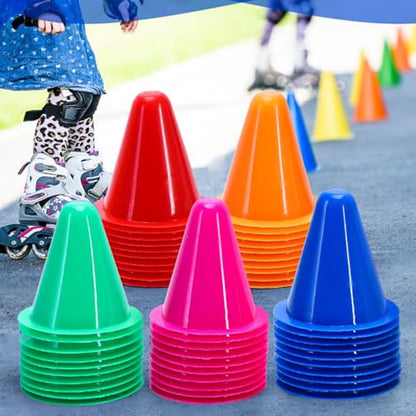 40 Pcs Marker Cones Roller Skating Cones Soccer Training Cones Traffic Cones Indoor Outdoor Agility Mini Sports Cones for Skate Practice Sport Training