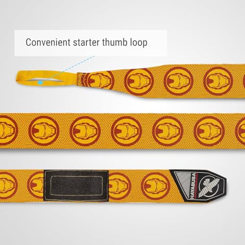 Hayabusa Marvel Hero Elite Mexican Style Boxing Hand Wraps for Men & Women - color: Iron Man