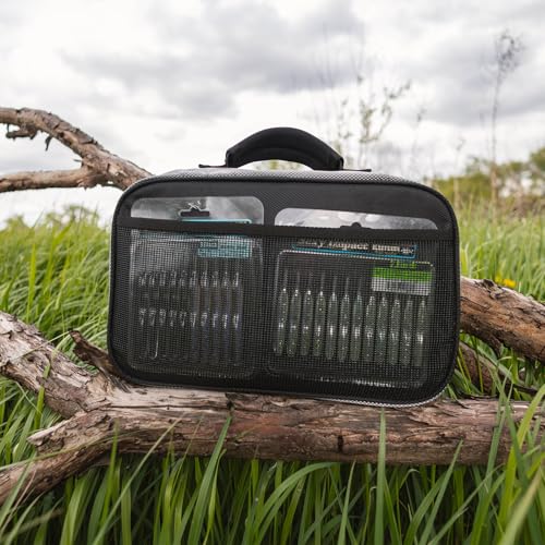 Raprance Fishing Lure Bag Baits Tackle Binder Organizer Storage Plastic Bag - color: Upgraded Black
