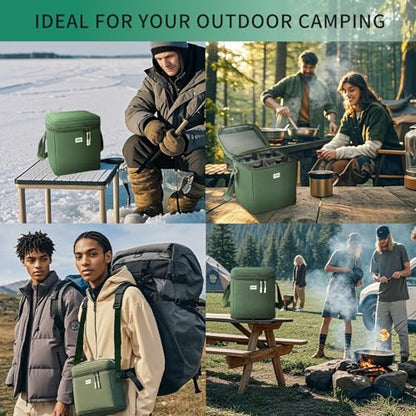 Small 1LB Propane Tank Storage Bag, Mini Fuel Cylinder Carry Bags for 4-Pack Propane Tanks 16 OZ, Portable Refillable Small Camping Propane Gas Bottle Canister Case with Padding, Bag Only - size: 4-Pack
