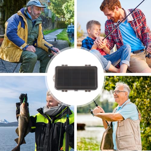 ibasenice 1pc Double-side Fishing Supplies Storage Box Outdoor Fishing Lures Container Removable Inserts Space-saving Design for Easy Organization and Transport