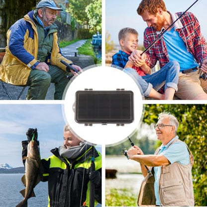 ibasenice 1pc Double-side Fishing Supplies Storage Box Outdoor Fishing Lures Container Removable Inserts Space-saving Design for Easy Organization and Transport