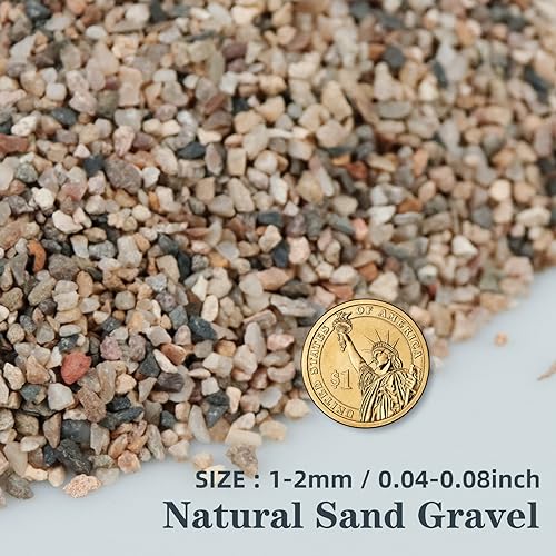Silica Gravel, Multi-Purpose Mixed Silica Sand for Fire Pits, Aquariums and Landscaping, 5LB Medium - color: Mixed