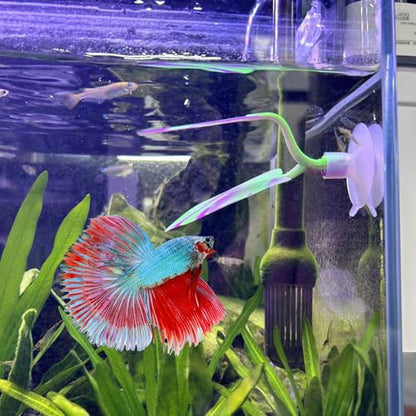 SLSON 2Pack Betta Bed Leaf Hammock Soft Silicone Leaf Pad for Betta Fish Rest Aquarium Plant Ornaments Fish Tank Decorations