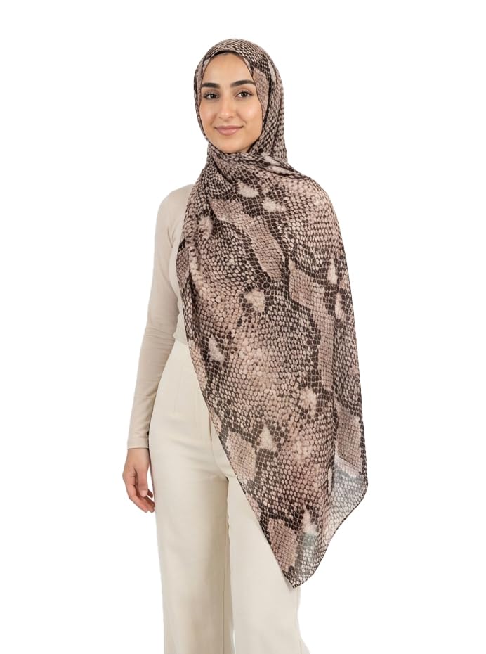 Stylish Premium Modal Viscose Hijabs for Women - color: Snakeskin