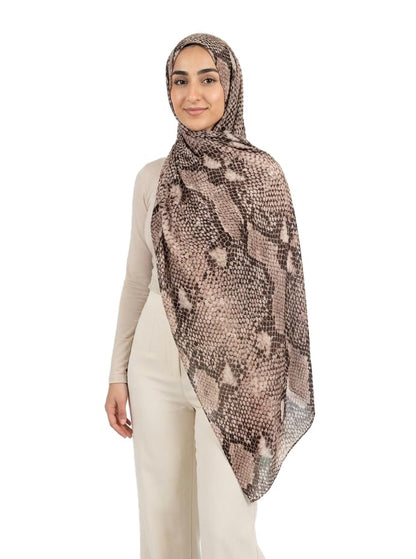 Stylish Premium Modal Viscose Hijabs for Women - color: Snakeskin