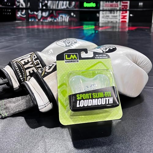 Loudmouth Sport Slim-Fit Boil & Bite Mouth Guard (2 Pack) Plus Mouthguard Case, Advanced Protection for All Contact Sports (Clear) - color: Clear