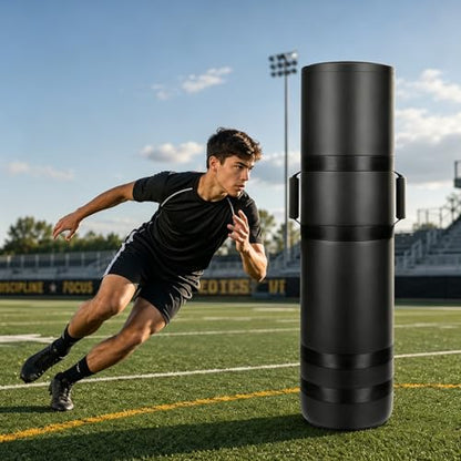 Unfilled 4 Ft Football Tackling Dummy: Agility Training Equipment for Football or Basketball, Blocking Sports Practice Aaccessories, Tackle Pad with Handles for Soccer & Wrestling