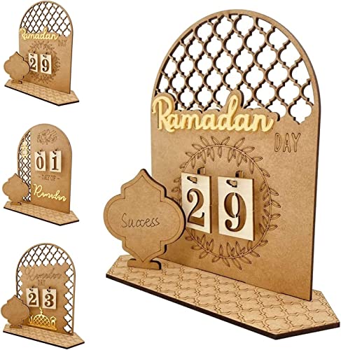 AYGJKIE Ramadan Calendar Decoration Eid Mubarak Decoration 30 Days Until Eid DIY Ramadan 2023 Activities for Kids Countdown Calendar Ornament Prayer Ramadan Decoration Living Room Ramadan Kids Gifts ( - color: A