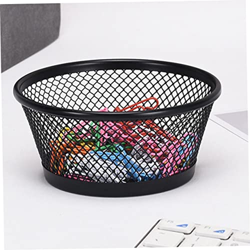 2Pcs Paper Clip Mesh Dispenser Multi-functional Organizer for Office Desk Adjustable Storage Container Lid Suitable for Home and School Use