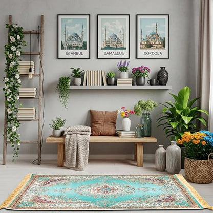 Sacred Artisans Prayer Rug with Super Soft Touch for Men and Women | Prayer Mat and Meditation Mat for Home Travel & Gift (Istanbul - Non Padded) - color: Istanbul - Non Padded