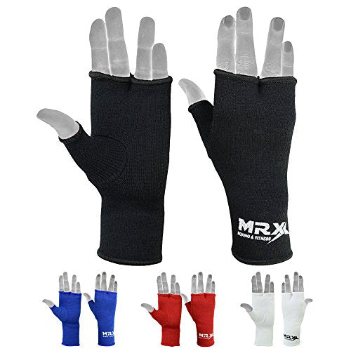 MRX Muay Thai Boxing Inner Gloves Protective Hand Wrap - color: Black, size: Small