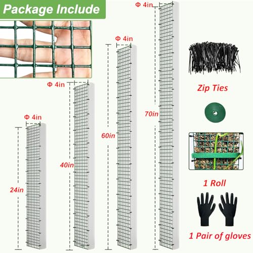 70"/60"/40"/24" Metal Moss Pole, D Shape Sphagnum Moss Pole, Moss Poles for Climbing Plants, Monstera, Indoor Climbing Plants (1 Each of 70" 60" 40" 24") - style: 1 Each of 70" 60" 40" 24"