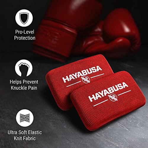 Hayabusa Boxing Knuckle Guards - color: Red, size: Large-X-Large