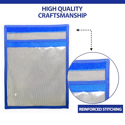 12" x 9" Fishing Lure Bag, 5 Pcs Blue Mesh Foldable Unrigged | Saltwater & Freshwater Tackle Storage, Single Pouch Vinyl Organizer, Trolling Lures, Marlin & Offshore Fishing