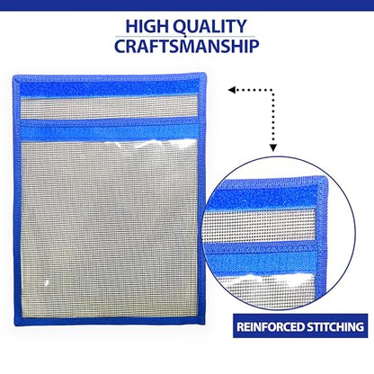 12" x 9" Fishing Lure Bag, 5 Pcs Blue Mesh Foldable Unrigged | Saltwater & Freshwater Tackle Storage, Single Pouch Vinyl Organizer, Trolling Lures, Marlin & Offshore Fishing