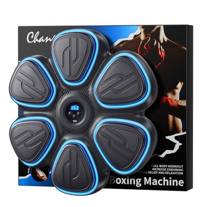 Music Boxing Machine for Kids-Interactive Wall Mounted Punching Target with Sound & Lights,Smart Boxing Trainer Machine Fitness Game Gymnastics Equipment for Home,Birthday Gift for Boys Girls Age 3-12 - color: 6 Strike Points-Teens 12+
