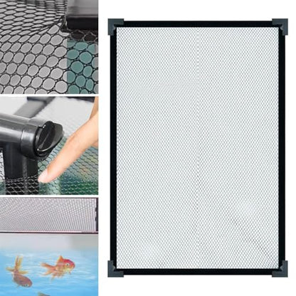 Aquarium Screen Top Cover DIY Kit with Protective Net Anti Jumping Fish Guard Tear Resistant Easy to Use- 80cmx40cm