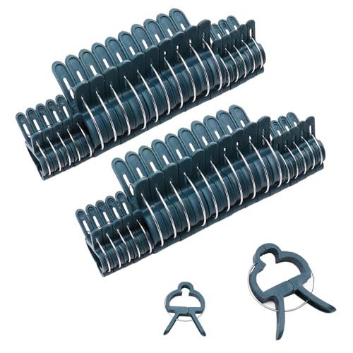40 PCS Plant Clips Garden Clips for Tomato Cage, Tomatoes Clips Plant Support Clips for Bamboo Stakes, Climbing Plants, Vines, Gentle Plant & Flower Trellis Clips for Plant Stalks, Stems