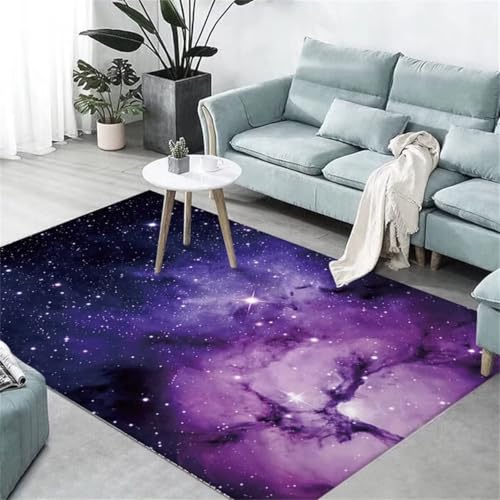 Colorful Galaxy Theme Large Area Rug for Living Dinning Room 3x5 ft Starry Sky Bedroom Rugs Soft Hallway Floor Mat Non-Slip Washable Carpet - color: Style D, size: 3' x 5' (Rectangular)