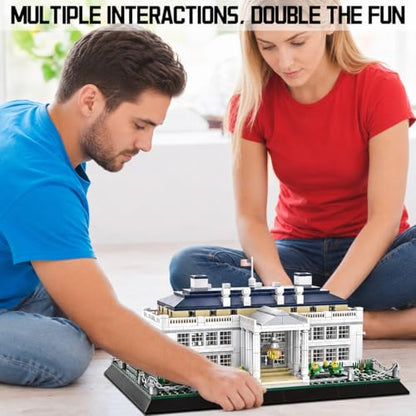 CAXIMSY White House Model Building Block Sets 895 Pieces Washington Famous Landmark Architecture Gifts for Adults - style: White House Model