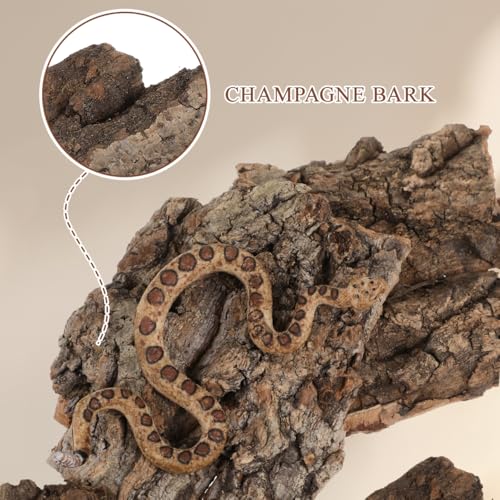 IMIKEYA 4Pcs Reptile Tree Bark Reptile Hides: Natural Wood Cork Bark Gecko Hide Small Climbing Barks Terrarium Decor Lizard Geckos Tortoise Birdcage Tank Accessories Water Tube Landscaping