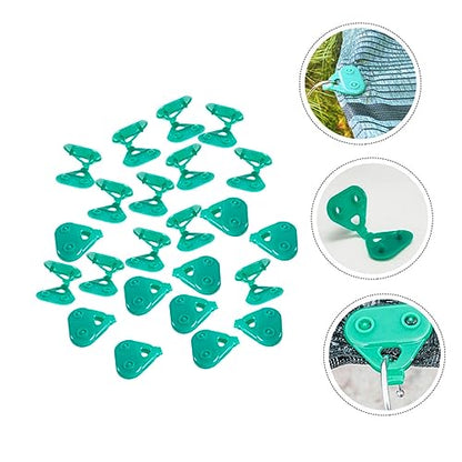 Ciieeo 50pcs Shade Cloth Clips Plastic Mesh Clip for Garden Netting Greenhouse Sunshade Tarp Easy to Install Reusable